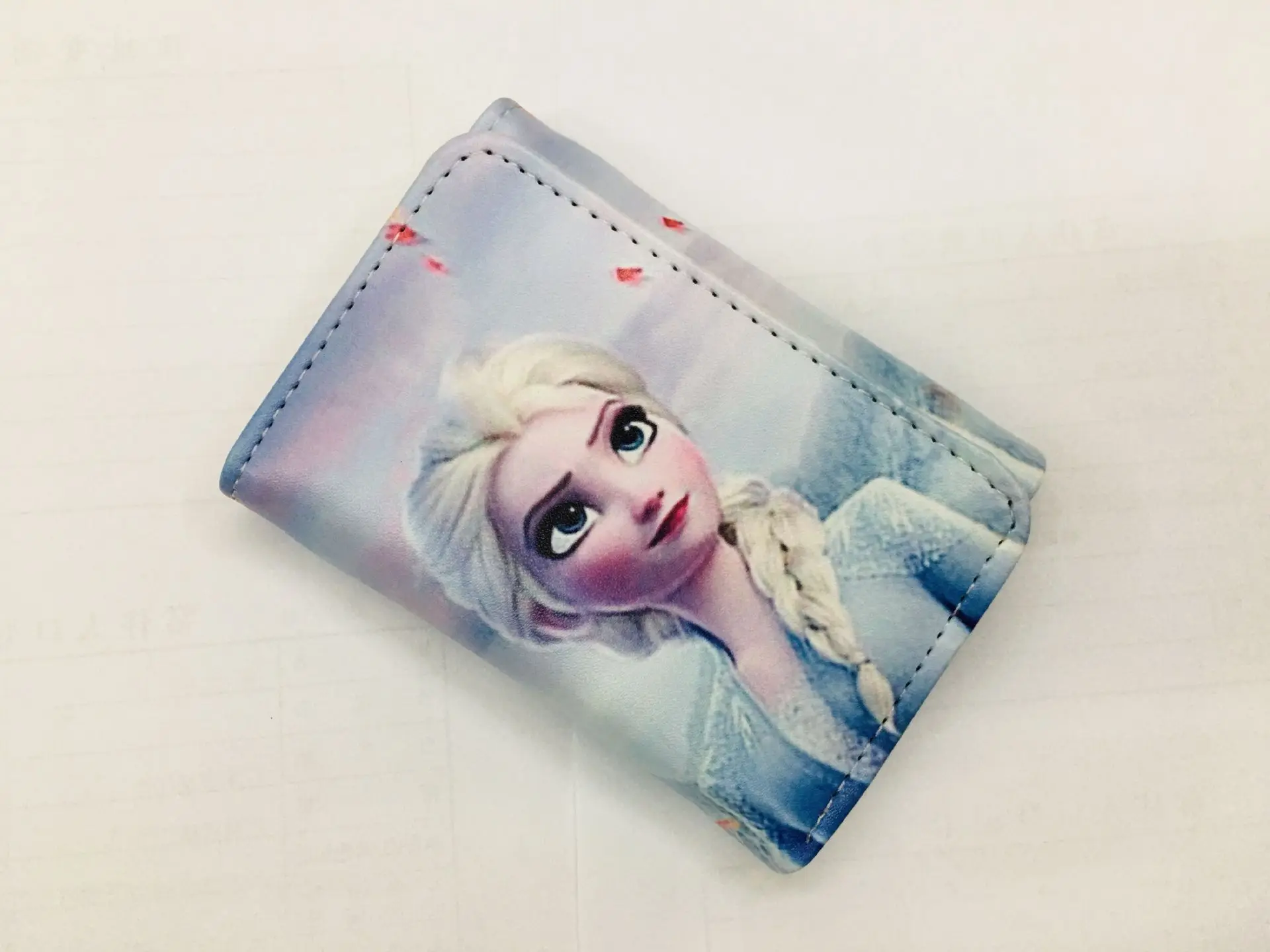 

Disney Frozen Children's Wallet Aisha Princess Cartoon Printed Coin Wallet PU Triple Fold Wallet Female Student Mini Wallet