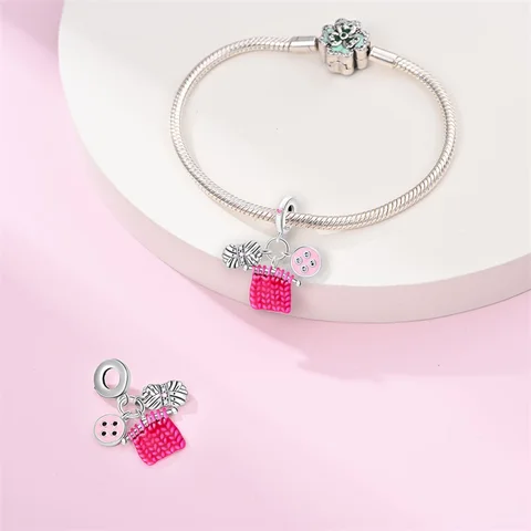 Оригинальный 100% натуральный стерлингового серебра 925 пробы, костюм мастер, кулон, подходит для браслета, сделай сам, подвеска для женщин, ювелирные изделия, модный подарок