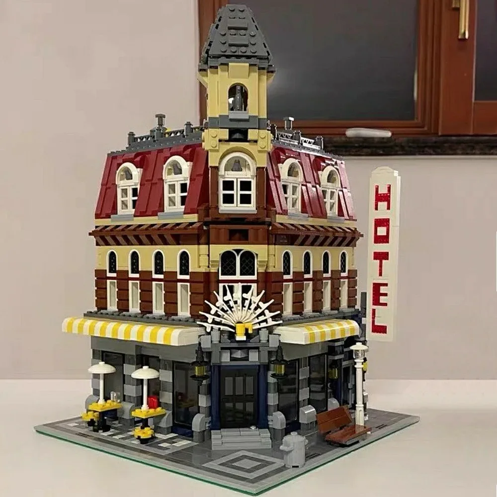 

In Stock 15002 Cafe Corner House Building Blocks Bricks Model Compatible 10182 StreetView Kids Education Toy Birthday Gift 20008