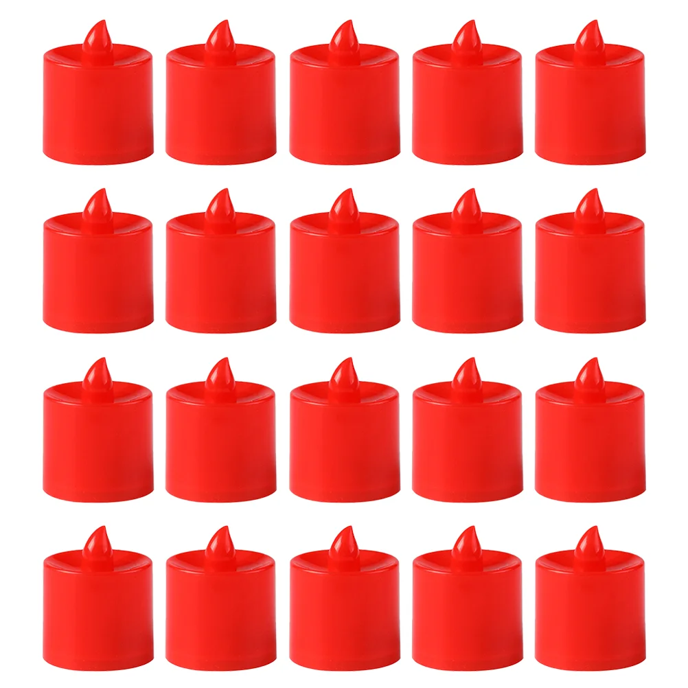 

Candlesled Electric Weddingtea Flameless Red Lights Pillar Fake Lamp Real Operated Votive Romantic Flicking Wax Tealight