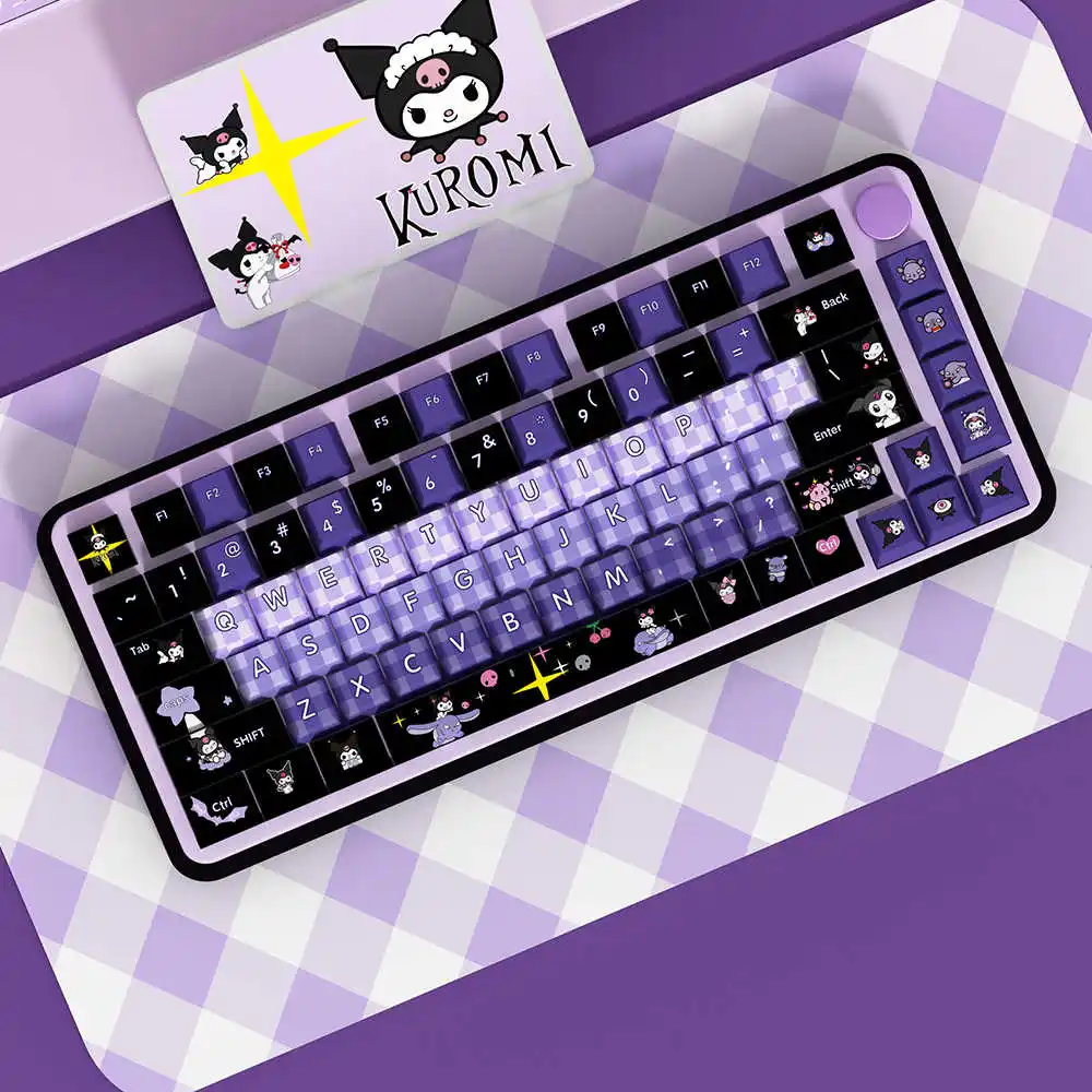 Аниме Sanrio Kurumi мультяшные колпачки для клавиш Cherry Profile PBT термосублимационный