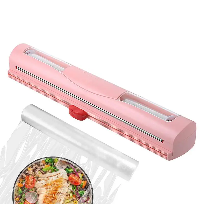 

Food Wrap Cutter Dispenser 2 In 1 Aluminum Foil Wrap Dispenser With Cutter High Food Quality Household Packaging Kitchen Tools