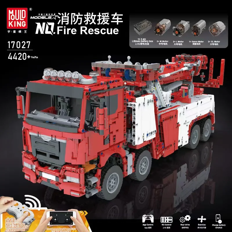 Fire Ladder Scania Truck Bricks Toys 
