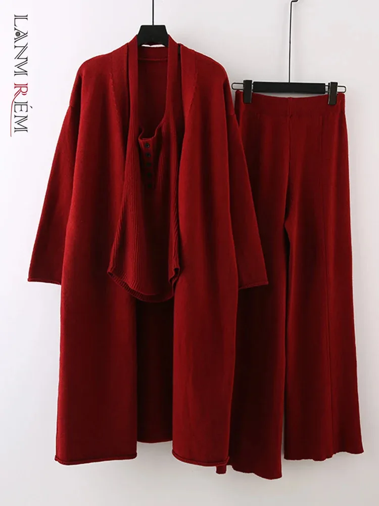 LANMREM осенне-зимний вязаный кардиган облегающий жилет с высокой талией