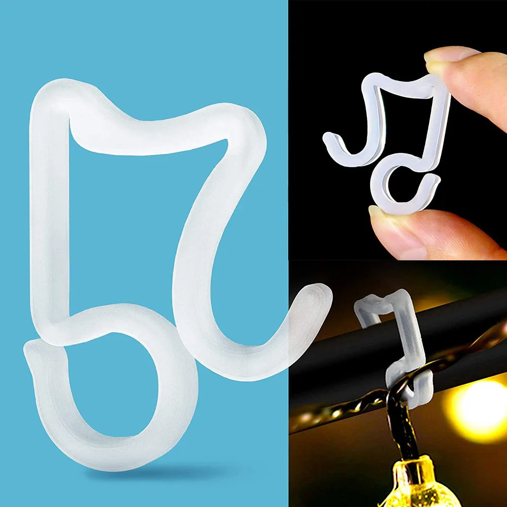 

Light Clips Gutter Hang Hooks Icicle Light LED Light New Year Decorate Plastic 50Pcs Christmas Fairy Lamp For C3