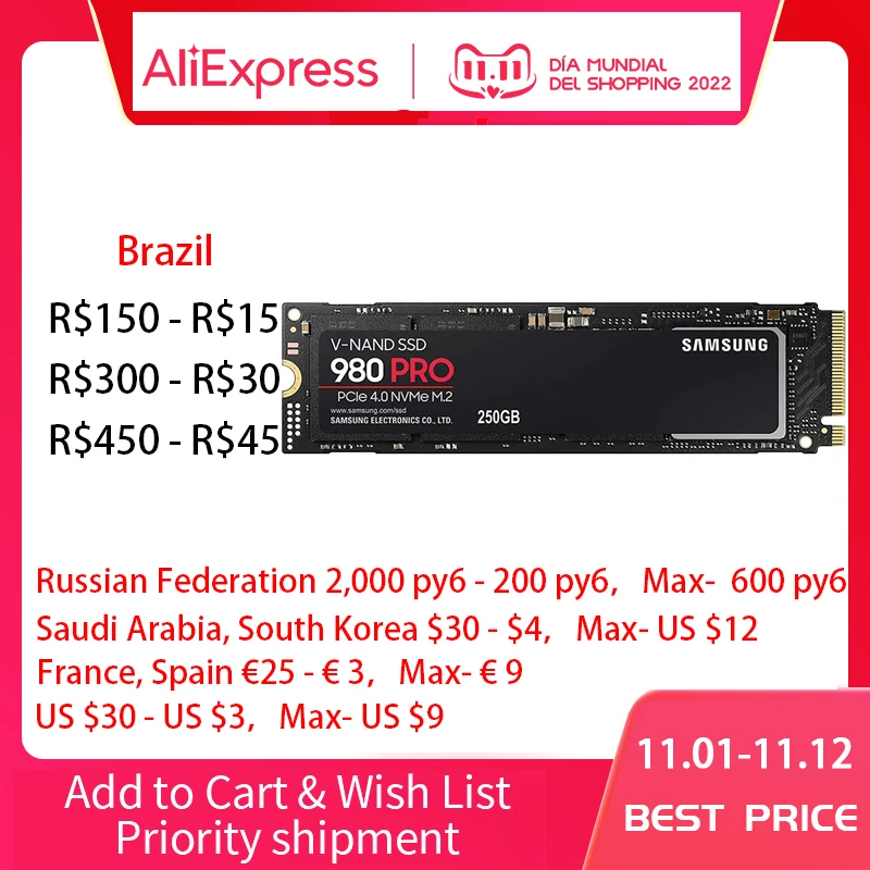 Kup SAMSUNG 980 PRO M.2 SSD 1TB Wewnętrzny Dysk Półprzewodnikowy 250GB 500GB PCIe 4.0 NVMe Do 6,900 MB/s Na Komputer Stacjonarny