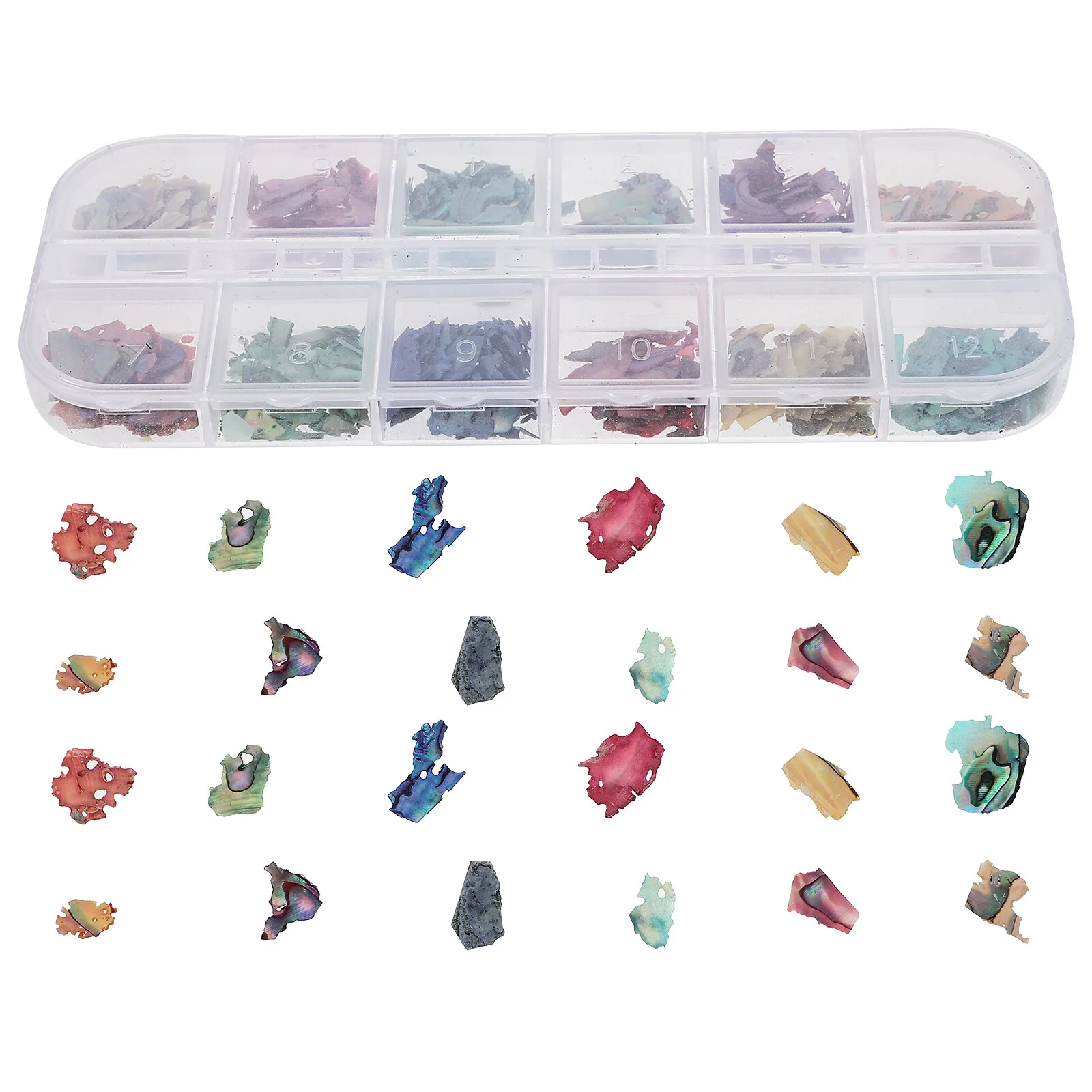 

1 коробка шармов для ногтей, женские украшения для ногтей, ракушки для ногтей, маленькие ювелирные изделия для ногтей для девочек-подростков