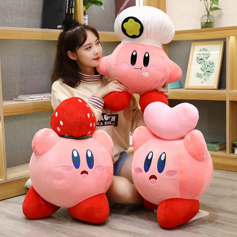 

Star Kirby Anime Doll Plush Toy Love Chef Doll Strawberry Girl Sofa Pillow Pendant Children's Plush Doll Christmas Gift