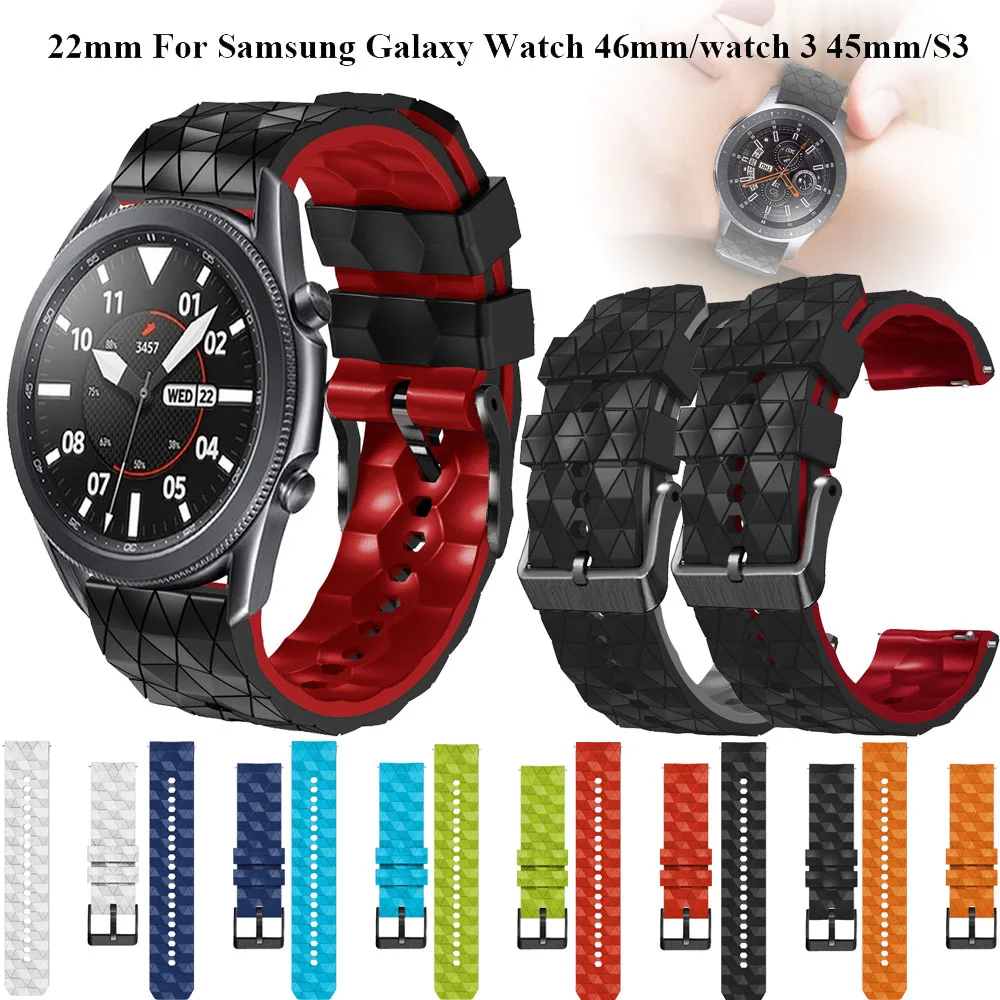 

Ремешок силиконовый для Samsung Galaxy Watch 3 45 мм Gear S3 Classic Frontier, сменный Браслет для Galaxy Watch 46 мм 22 мм