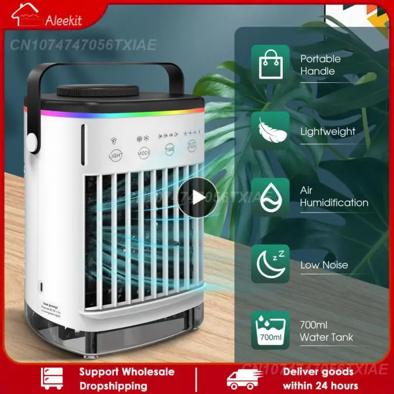 

On Board Air Conditioner 4.5 μ M Atomizer Cold Air / Natural Air Mode Portable Air Conditioner Mini Plastic Air Cooler Water Fan