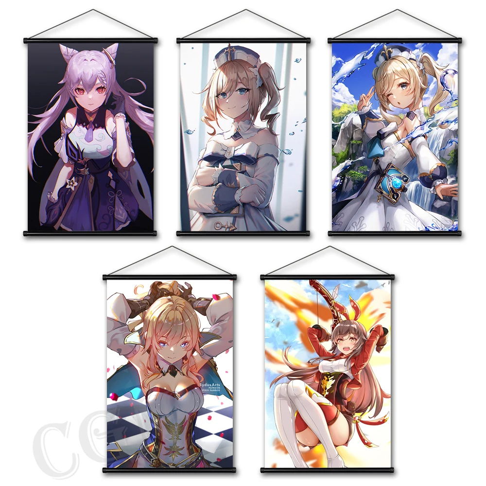 

Canvas Painting Posters and Prints Genshin Impact Wall Art KleePictures Cuadros for Living Room Hanging Scrolls Home Decoration