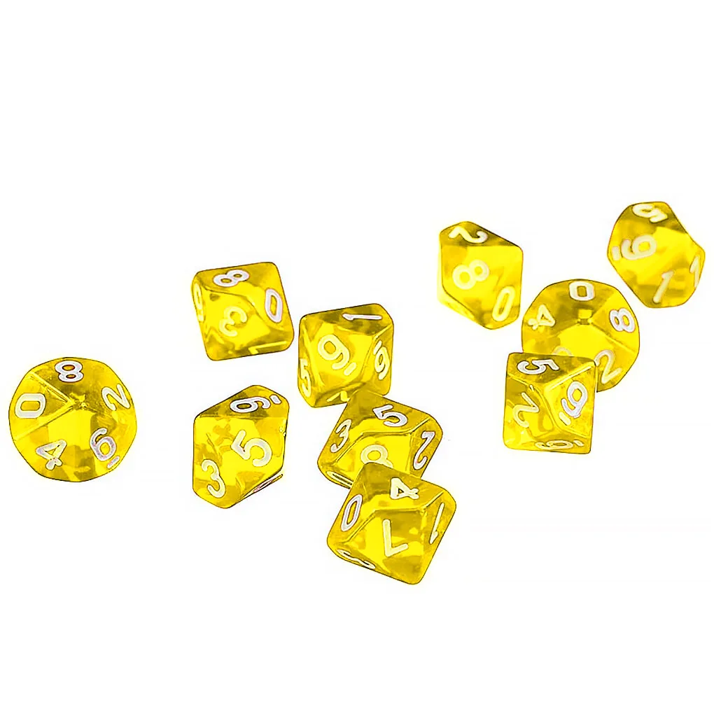 

10 шт., акриловые кубики для доски, от 0 до 9