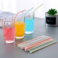 disposable elbow plastic straws are suitable for kitchenware bar party activities striped bendable cocktail drinking straws