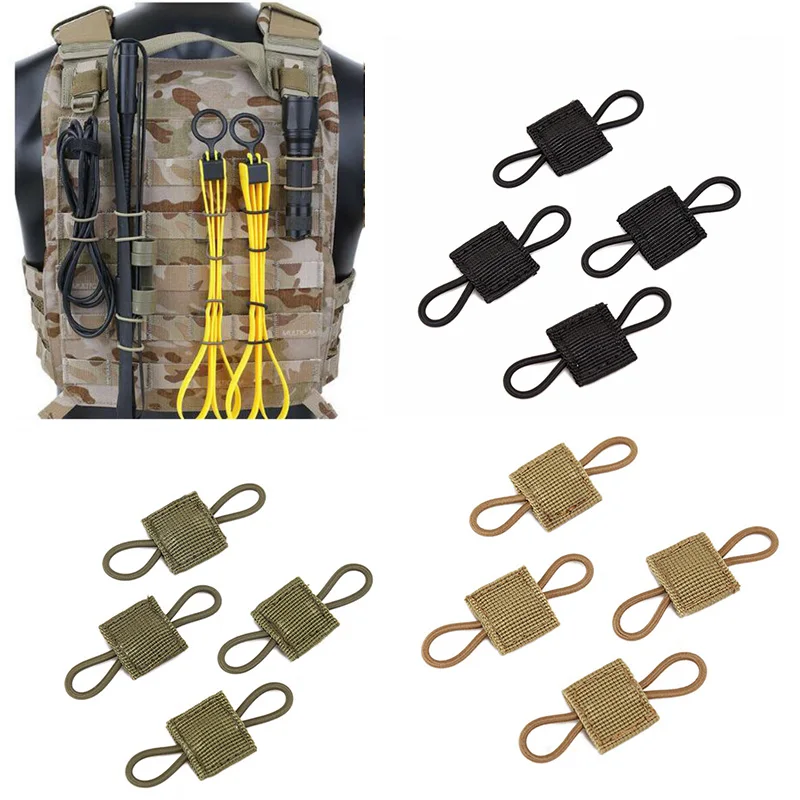 

1pcs Tactical Gear Holder Clip Molle Webbing Retainer Elastic Binding Ribbon Buckle for Tactical Vests Backpacks Bags