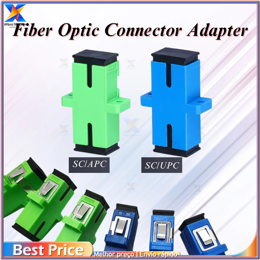 

50~500pcs SC APC UPC Simplex Single-mode Fiber Optic Adapter SC Optical Fiber Coupler SC APC Fiber Flange SC Connector