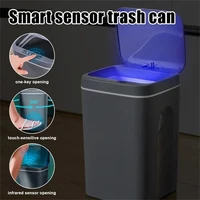 electronic automatic sensor trash can smart sensor kitchen storage waste bin household waterproof bedroom wastebasket with lid