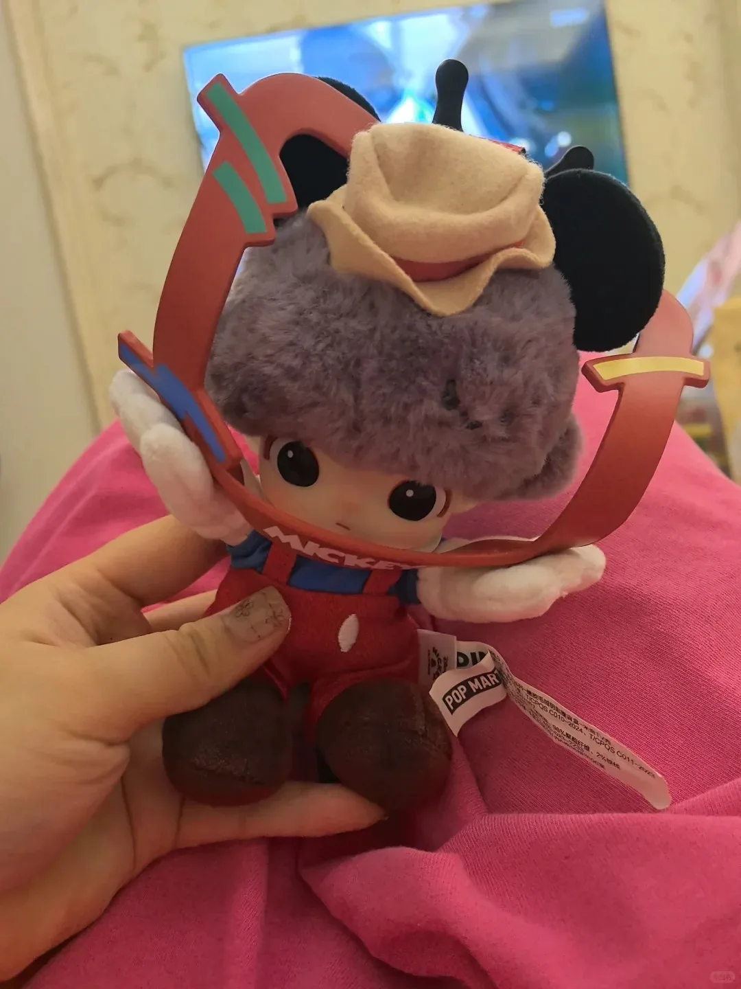 Фото В наличии Совместные товары POPMART, оригинальный подлинный Dimoo World × Disney Series, виниловый плюшевый брелок-сюрприз, праздничный подарок №2