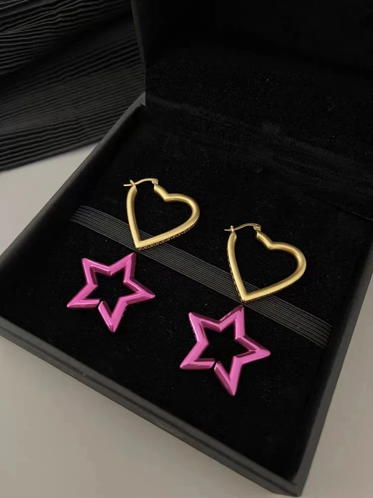 

European style personality color matching earrings