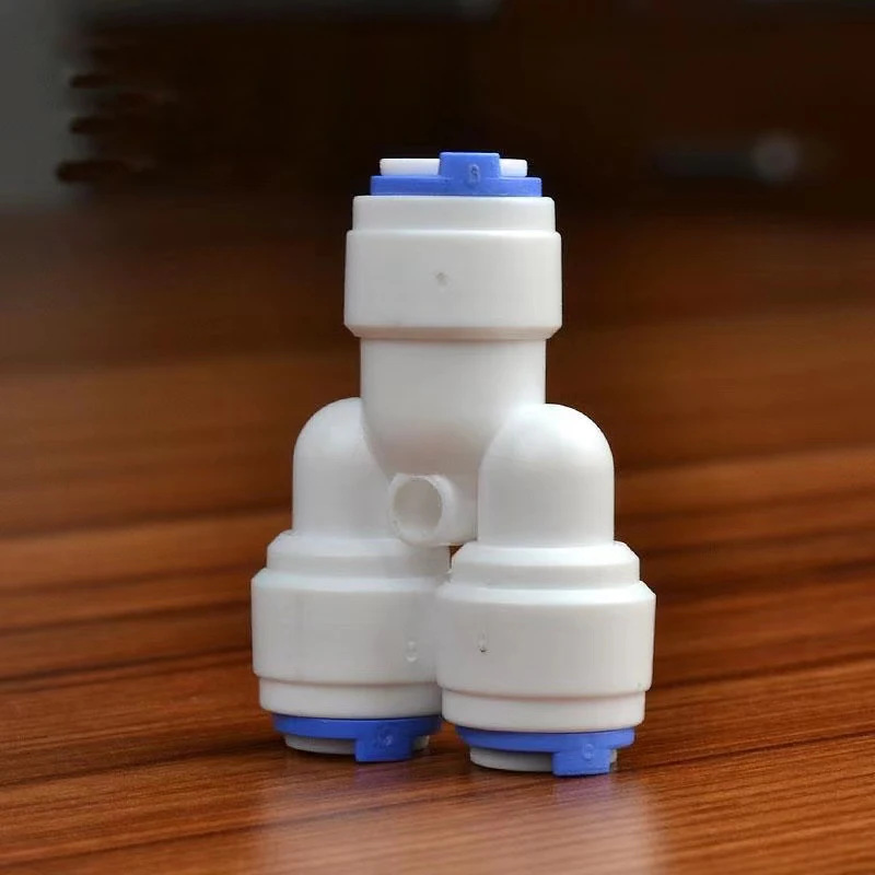 

Reverse Osmosis System Y Fitting Quick Coupling Equal 3 Way 1/4" 3/8" OD RO Water Hose Tube Plastic Coupling Connector