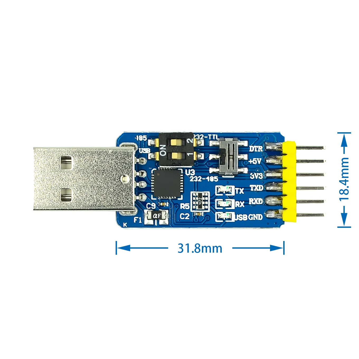 1 шт., преобразователь USB CP2102 в TTL RS232 USB TTL в RS485