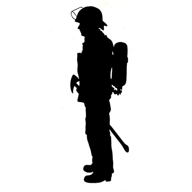 

FIREFIGHTER Auto Car Window Sticker Decal Black/Silver Vinyl Accessories Car Decoration 5x15.4CM
