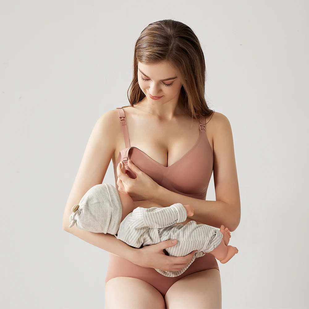 Breastfeeding Bralette Seamless Sexy Ukuran Plus Size Maternity Nursing Bras