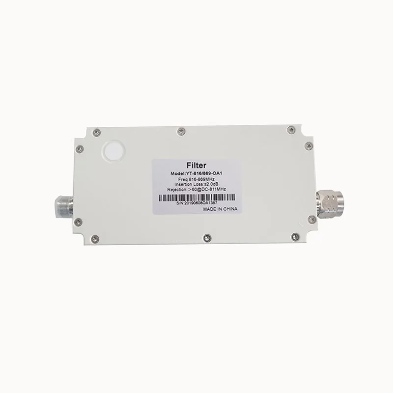 

800MHz rf bandpass Filter frequency 816 to 869MHz for telecommunication system