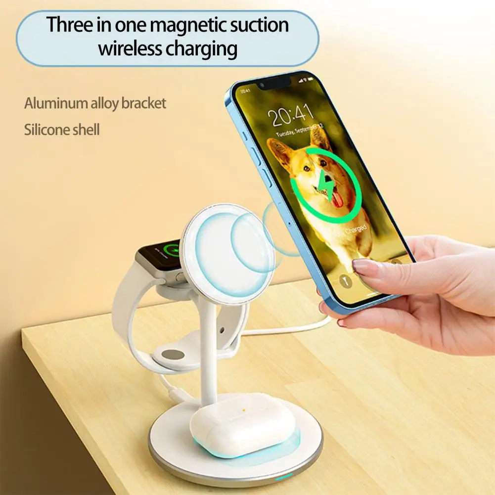 

Многофункциональное Беспроводное зарядное устройство 3 в 1, 1 комплект