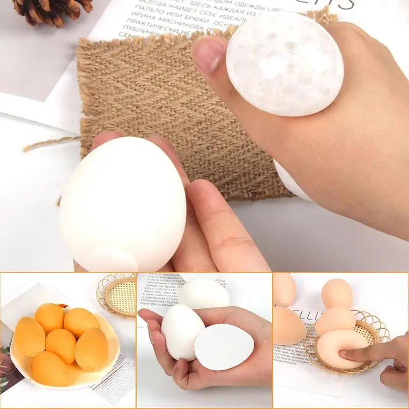 

TPR Simulation Eggs Creative Food Venting Bead Ball Squeeze Toy Egg Steamed Stuffed Bun Creative Artifact Stress Relief Toy