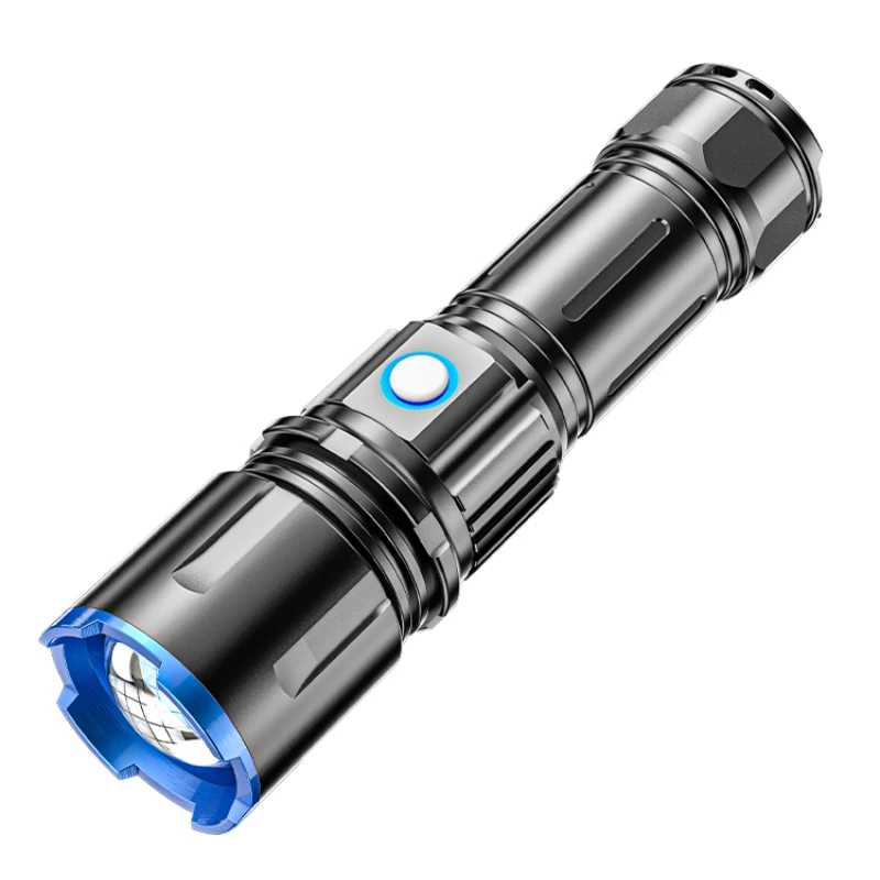 Rechargeable Portable Flashlight Security Camping Defense Outdoor Lighting Flashlight Lumen Lighting Lanterna Self Defense