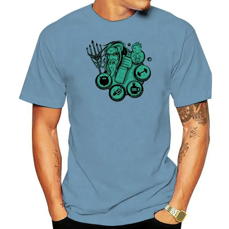 

Summer Men's T-shirt Aquaman King Of The Ocean Awesome Artwork Printed Tshirt Youth Cool Tees Tops Harajuku Streetwear