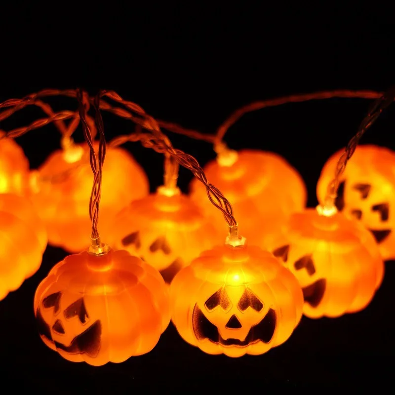 

10/20LED Halloween Pumpkin String Lights Lamp DIY Hanging Horror Halloween Decorations for Home Party Led Lights Decoration