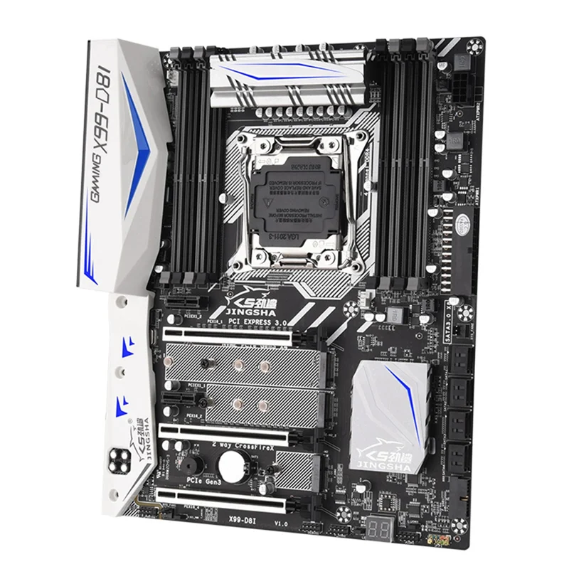Игровая материнская плата JINGSHA X99-D8I с памятью DDR4 для LGA2011-3 V3V4 четырехканальный чип