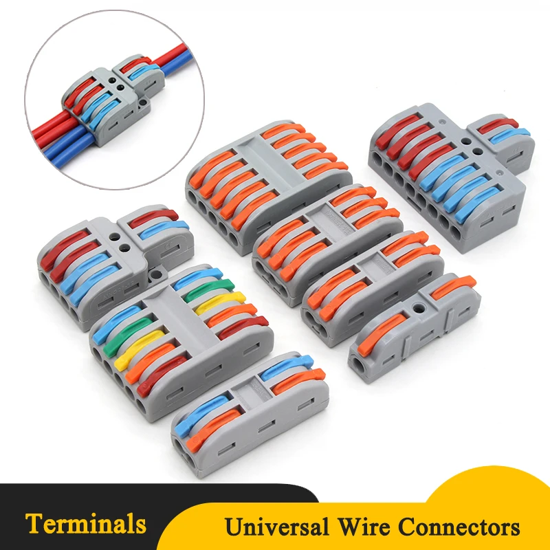 1 ~ 100 шт. быстрые универсальные разъемы для проводов компактная соединительная