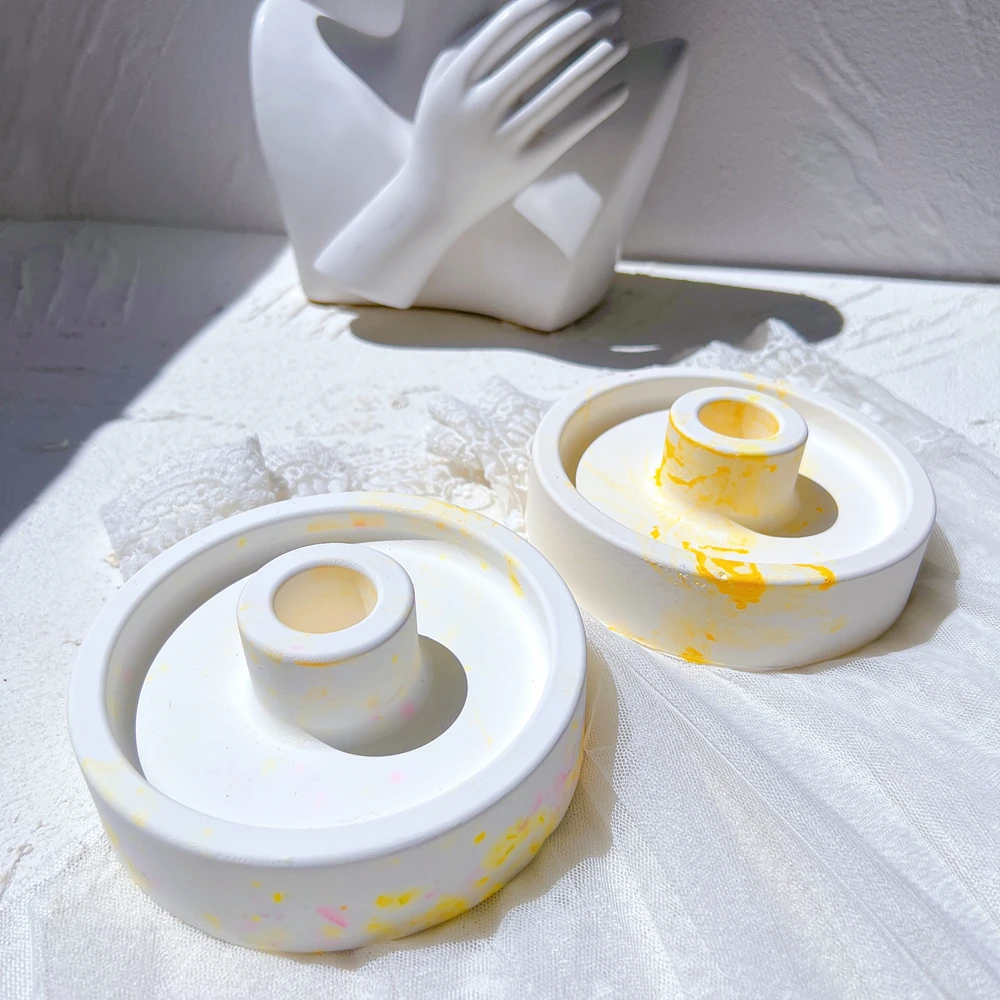 Держатель Palo Santo деревянный поднос для ароматических палочек цементная