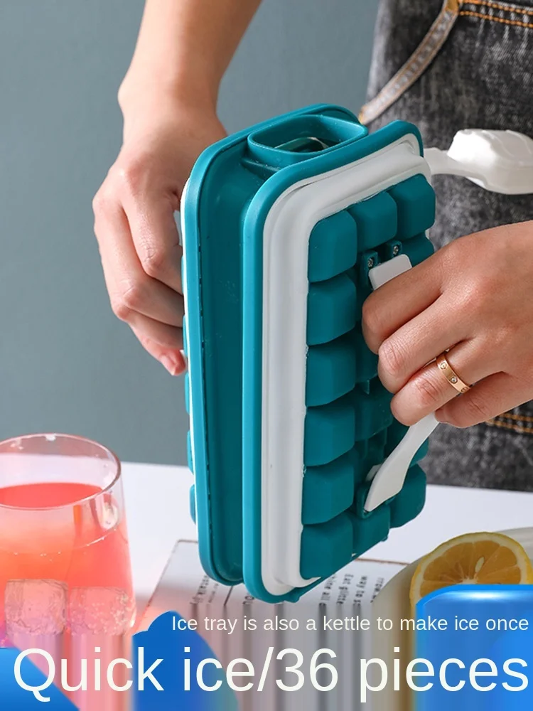 

2 In 1 Portable Silicone Ice Ball Maker Tray Foldable Kettle Storage Ice Box Household Kitchen Frozen Beverage Ice Cube Bag Mold