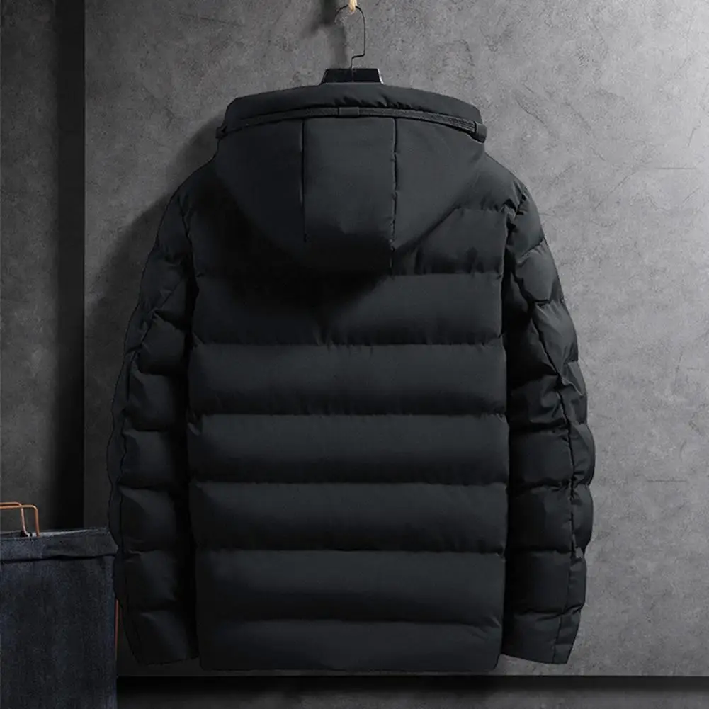 

Trendy Warm Pockets Overcoat Hoodie Men Outerwear Windproof Zipper