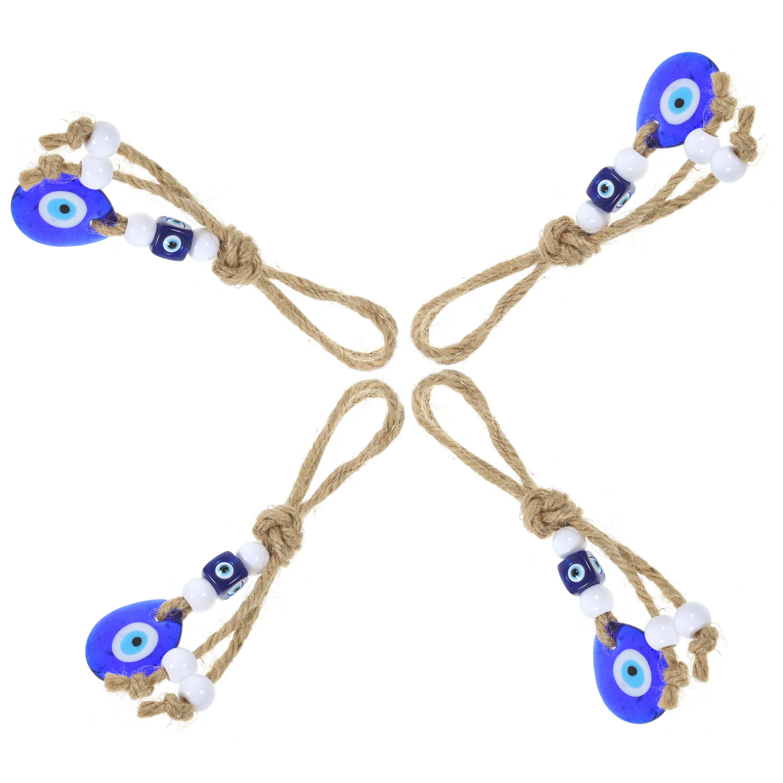 

4pcs Turkish Evil Eye Hanging Ornament Evil Eye Protection Charms Evil Eye Ornament for Home Car