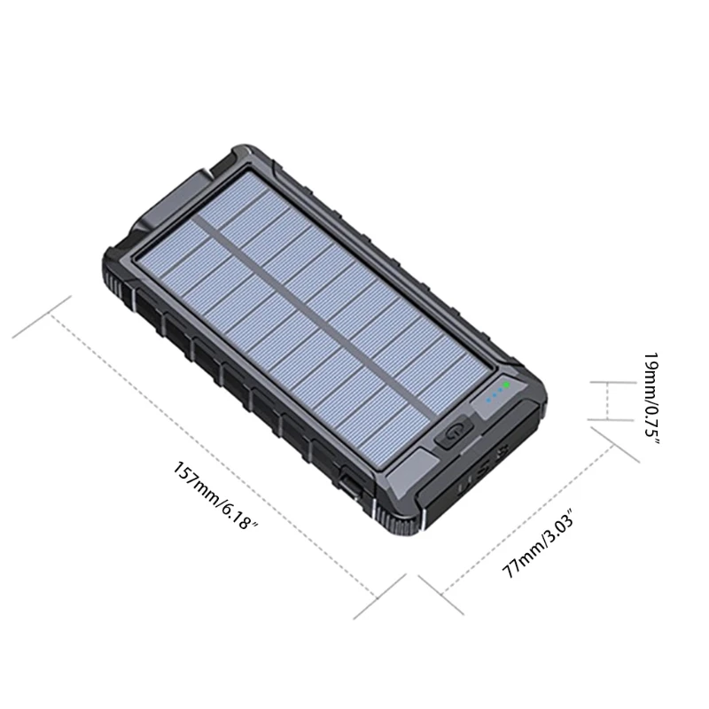 80000mah solar power bank waterproof fast charging external battery flashlight outdoor portable phone charger for xiaomi iphone free global shipping