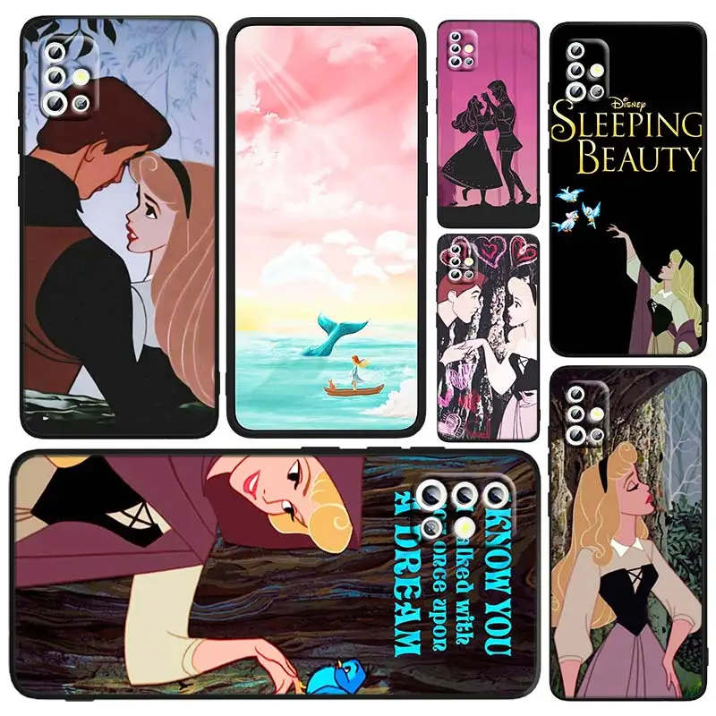 

Princess Disney Cinderella Phone Case For Samsung A73 A72 A71 A53 A52 A51 A42 A33 A32 A23 A22 A21S A13 A04 A03 5G Black FUnda