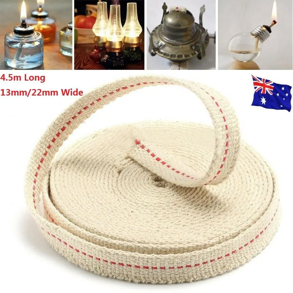 

1M Strong Flat Cotton Wicks Core For Kerosene Burner Stove Lighting Lantern Oil Lamp Wicks Roll Making DIY Accessory