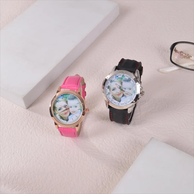 HIBODY New DIY Custom Color Picture Dial Watch Trendy and Versatile Quartz Couple Alloy Watch