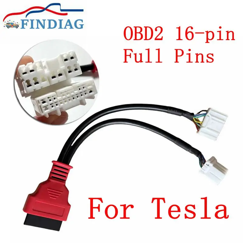 

Для Tesla Красный разъем OBD2 16-контактный для Tesla 12P + 200.1KGP 1–2 Белый разъем Специальная линия преобразования с двойной головкой OBD