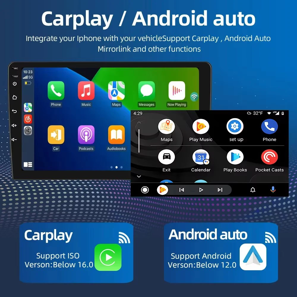 Фото Android 14 Carplay Auto WIFI + 4G Автомобильное радио для KIA Forte Cerato 2008 2009 2010 2011 2012 Мультимедийный видеоплеер Стерео GPS Аудио №3