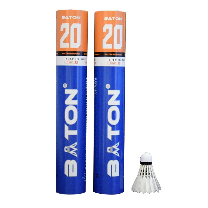 

Бадминтон, 20 утиных перьев, класс А, 5 трубок