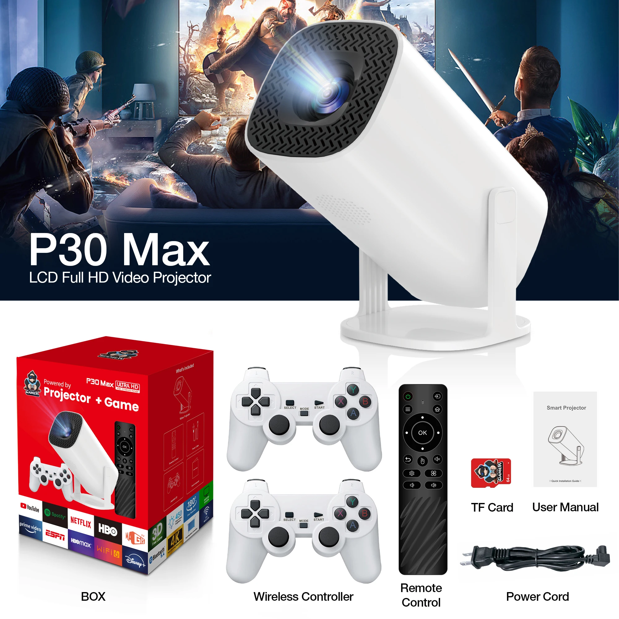 3D проектор P30MAX для игр | AliExpress