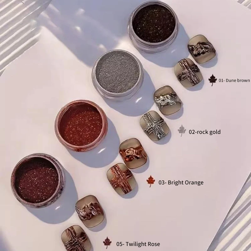 1 коробка Maillard Colors волшебная зеркальная пудра для дизайна ногтей блестки ретро
