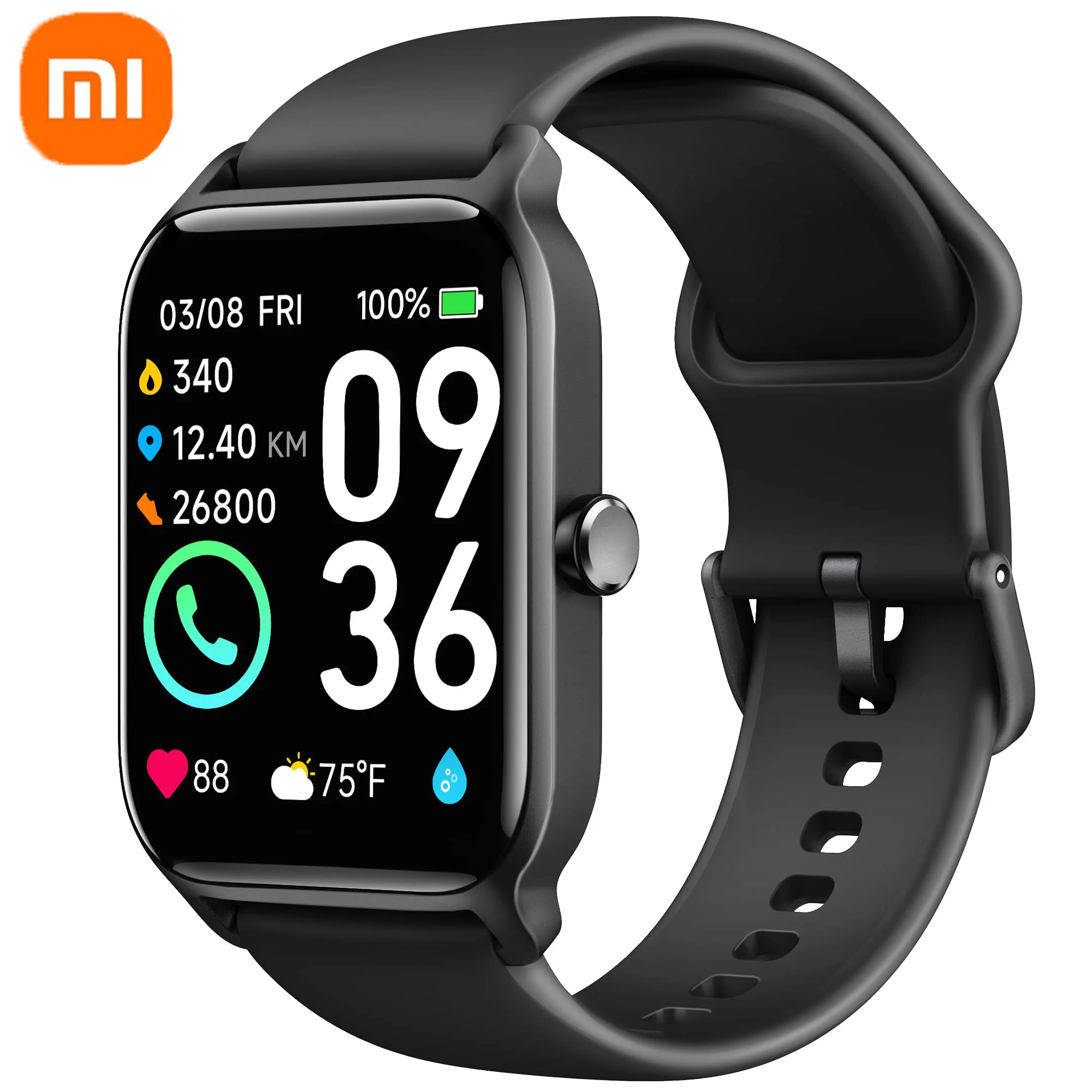 

Xiaomi New 5ATM Waterproof Smartwatch 1.8inch Screen Answer Call Watch Fitness Tracker Sports Outdoor Smartwatch For Men Women