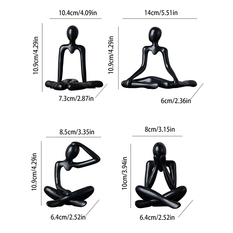 1 шт. статуи фигурок истончиков абстрактные мини-фигурки для дома офиса кабинета