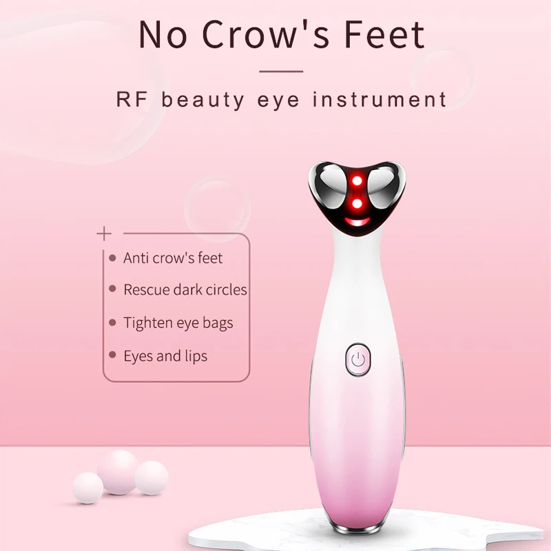 

Electric RF Radio Frequency Eyes Anti-Ageing Vibration Massager Skin Rejuvenation Wrinkle Removal Facial Massager Beauty Care